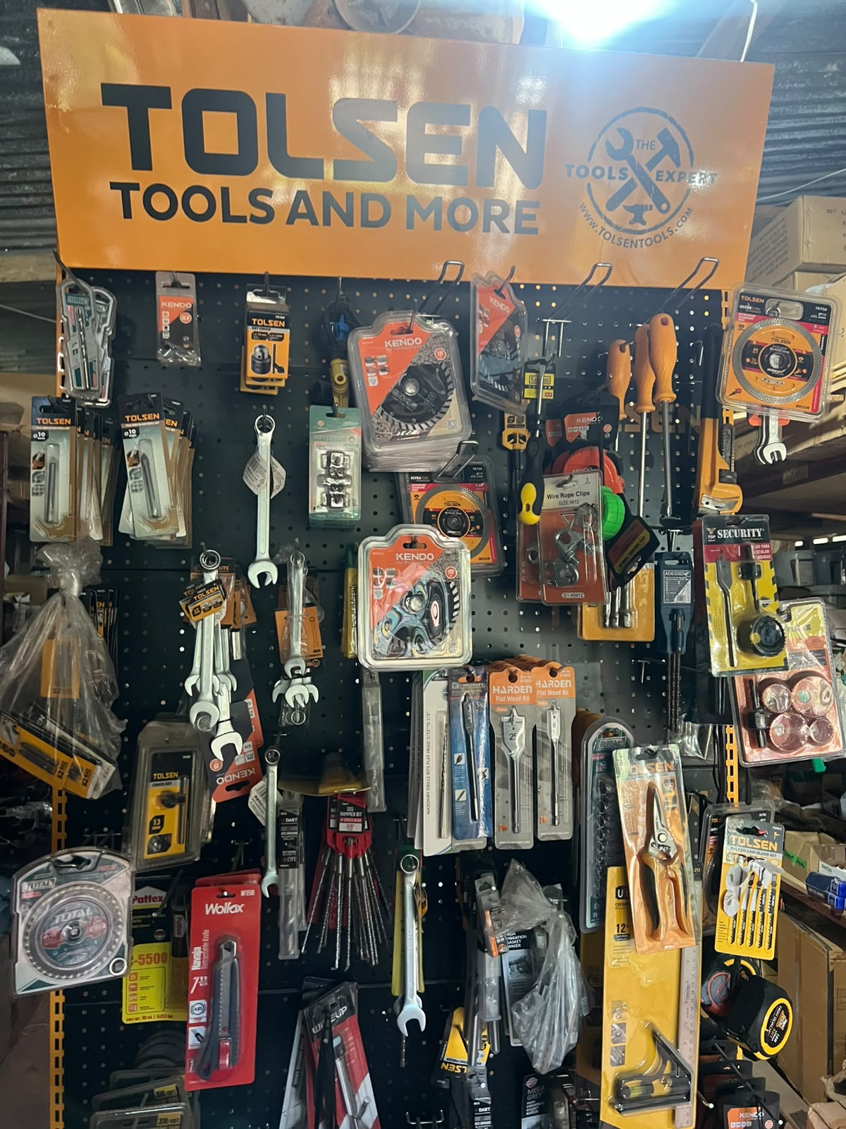 Tools and hardware photographed inside H&B Hardware